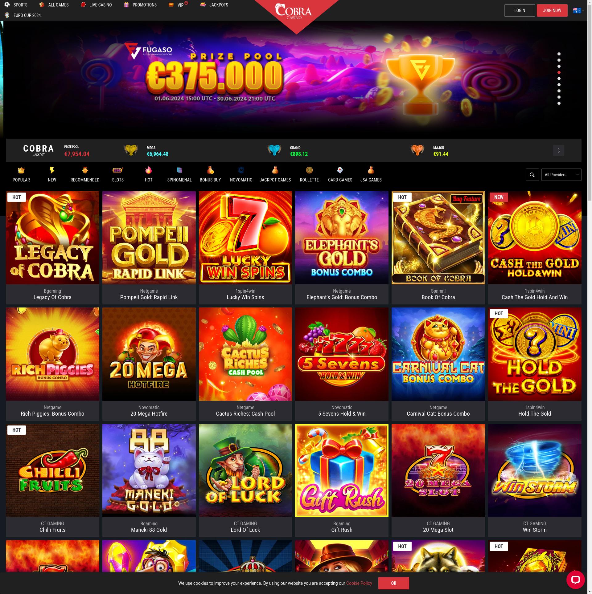 Cobra Casino Review & Bonuses