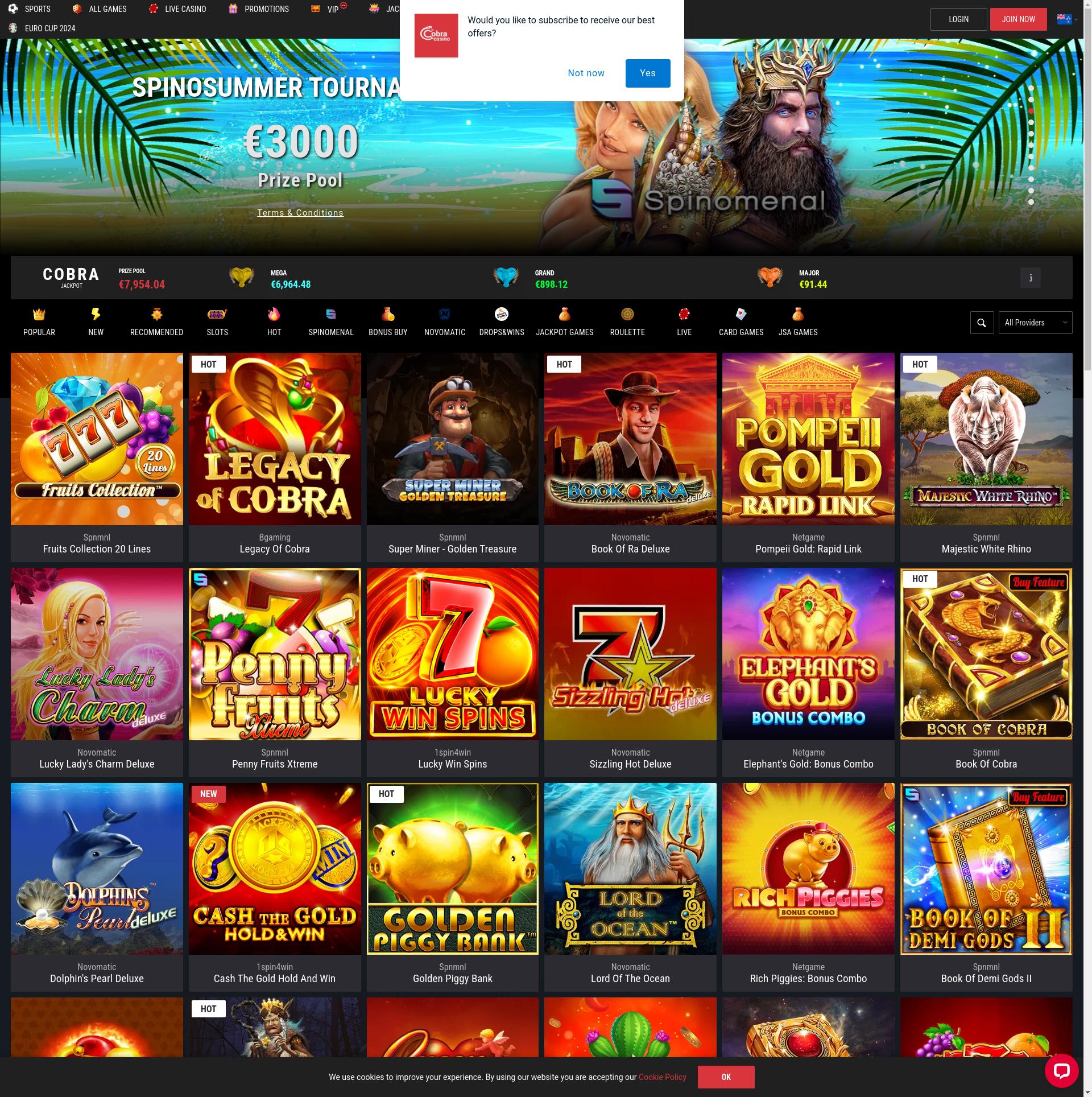 Cobra Casino Review & Bonuses