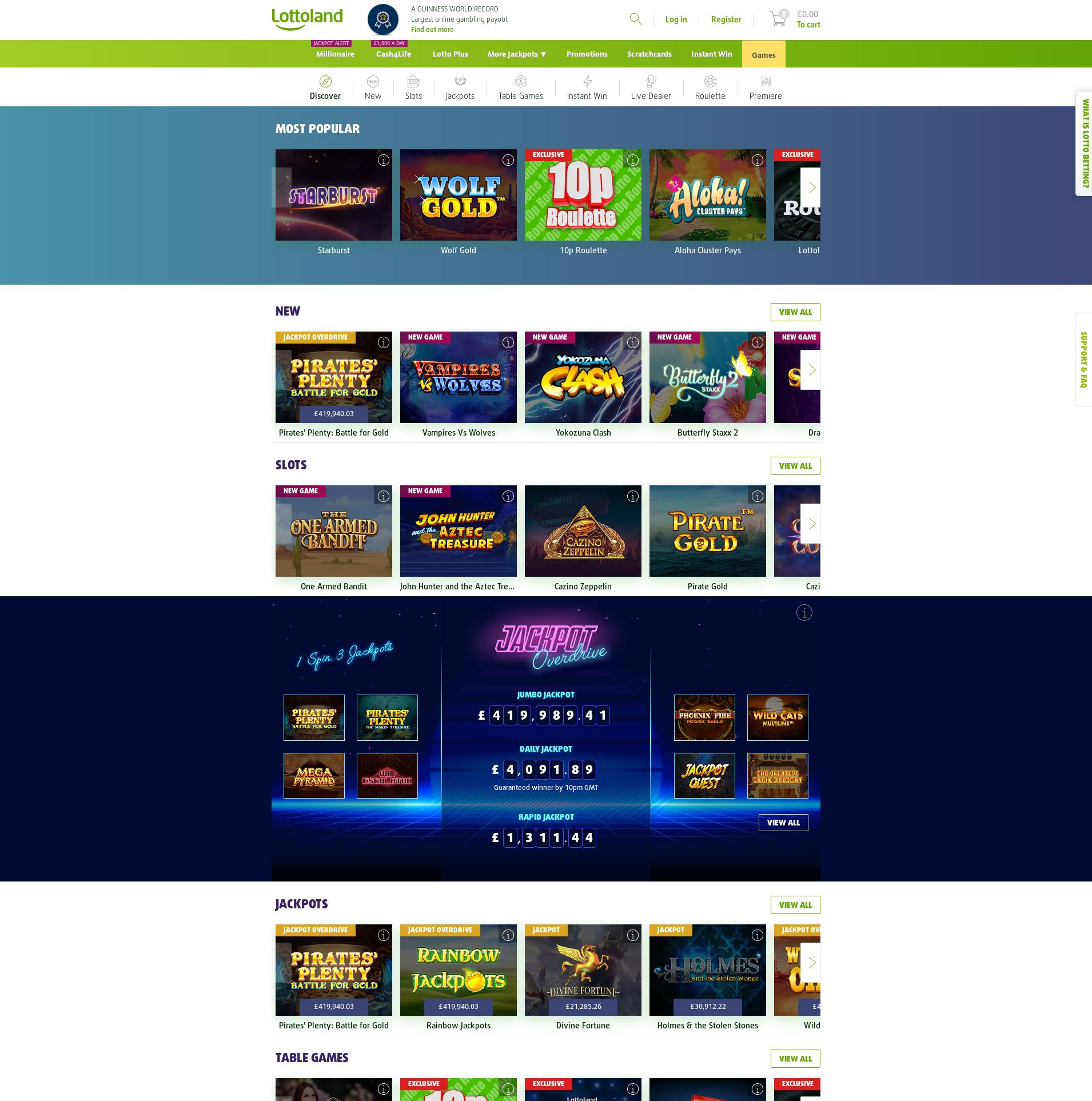 Lottoland casino - Deposit £10 get 20BS