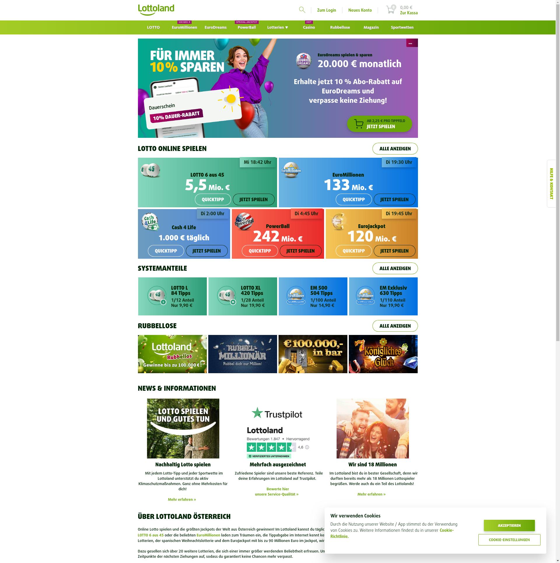 Lottoland Casino Review & Bonuses