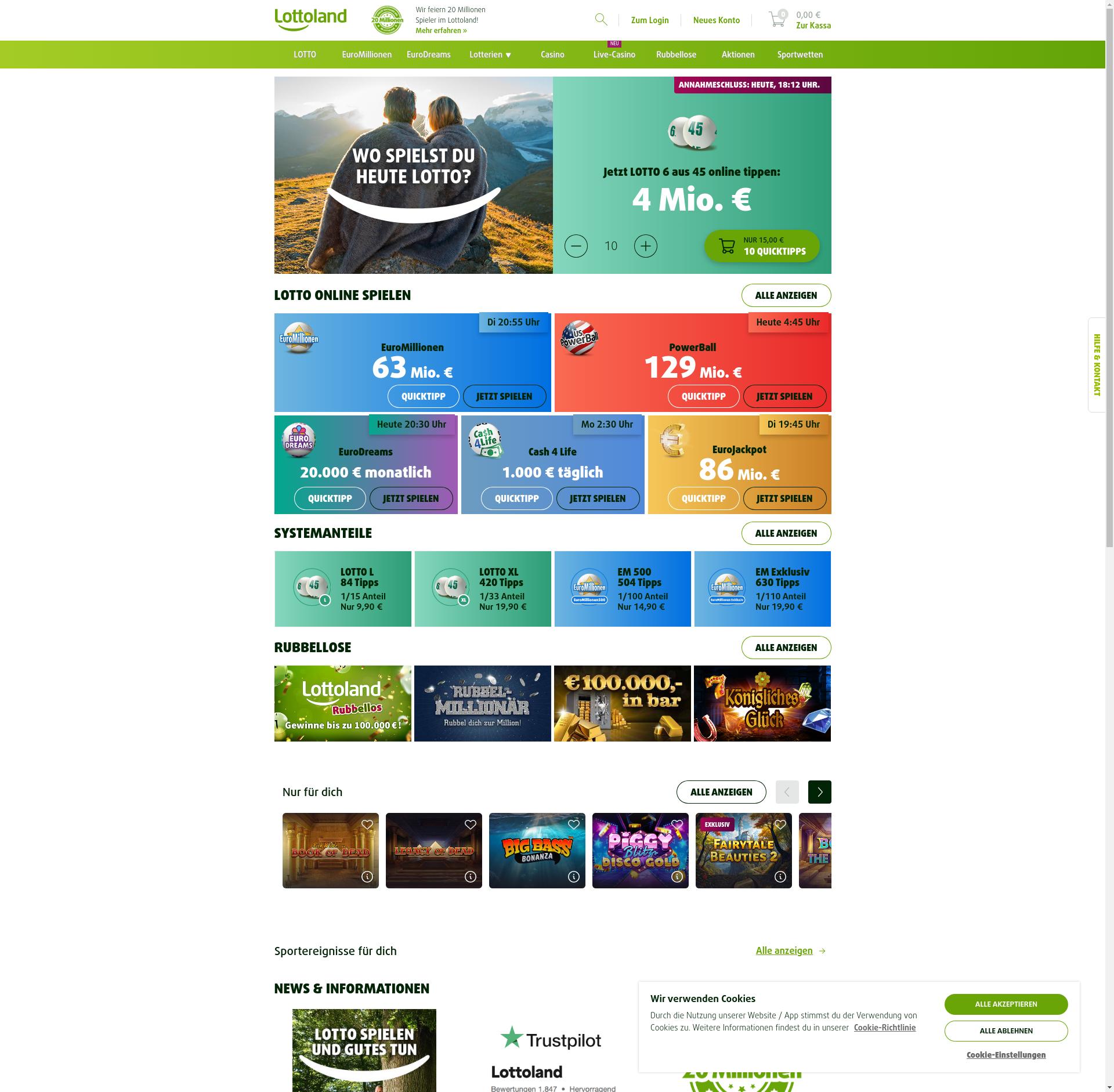 Lottoland Casino Review & Bonuses