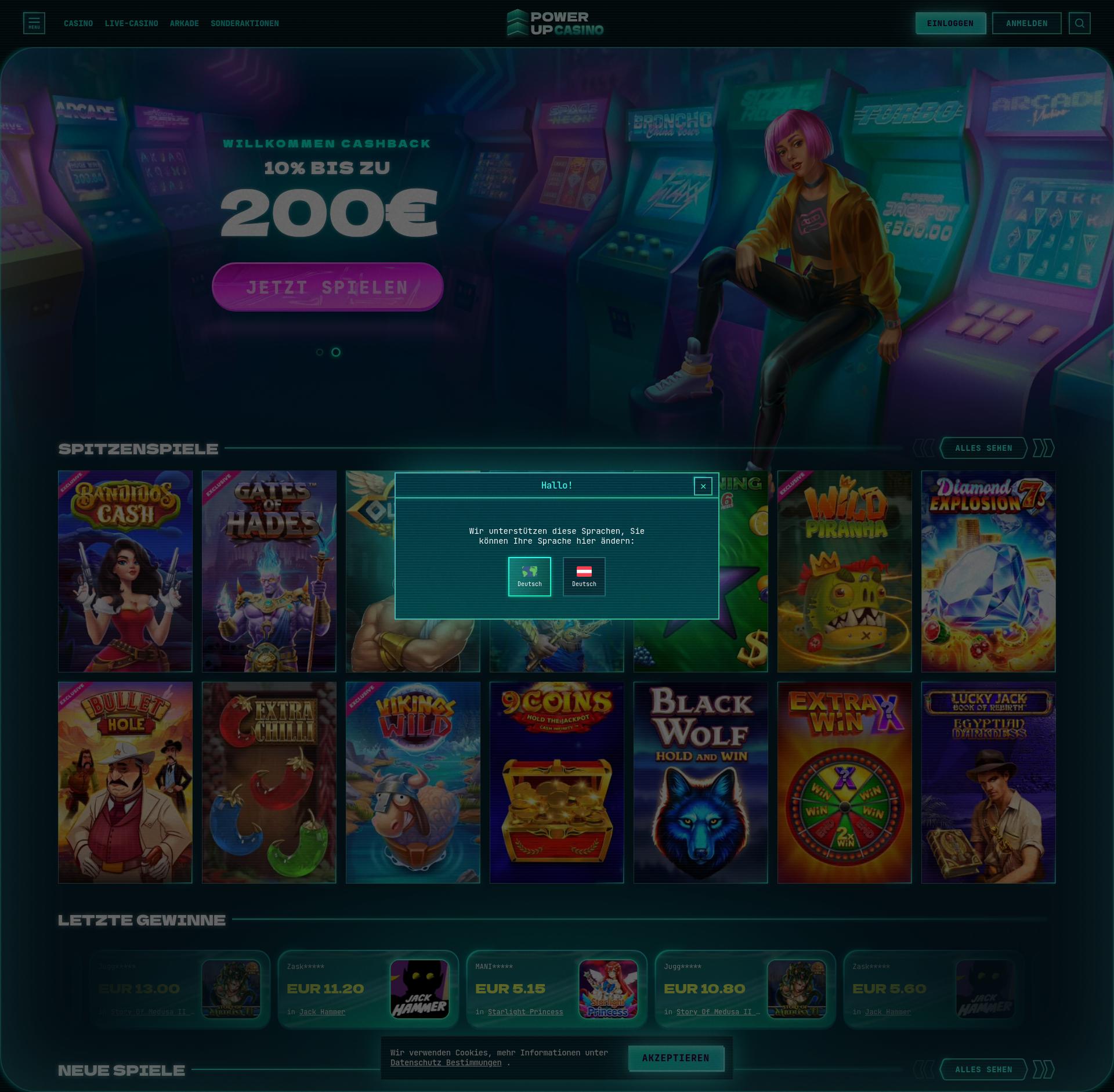 power up casino promo code