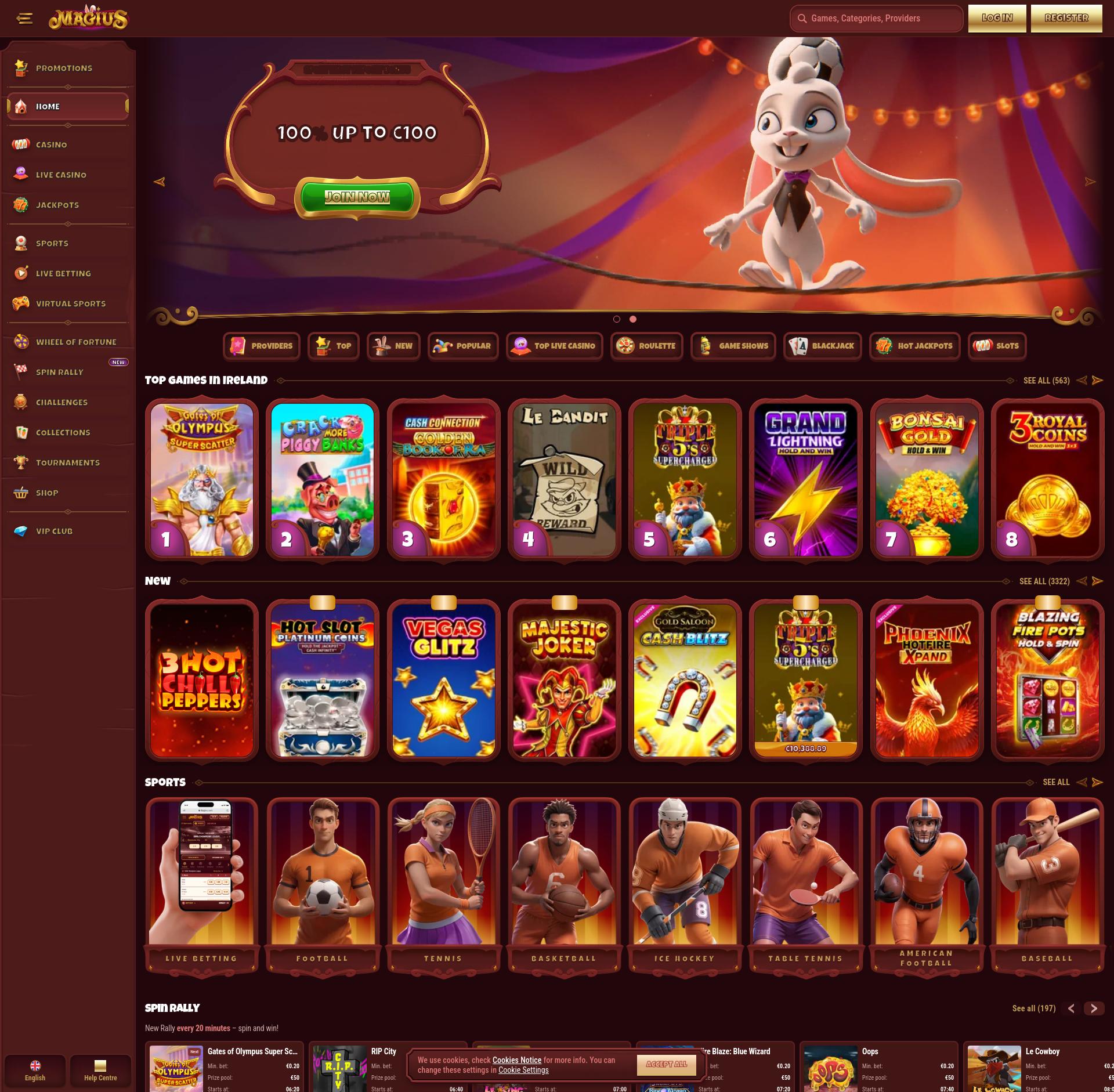 Στιγμιότυπο Οθόνης Magius Casino