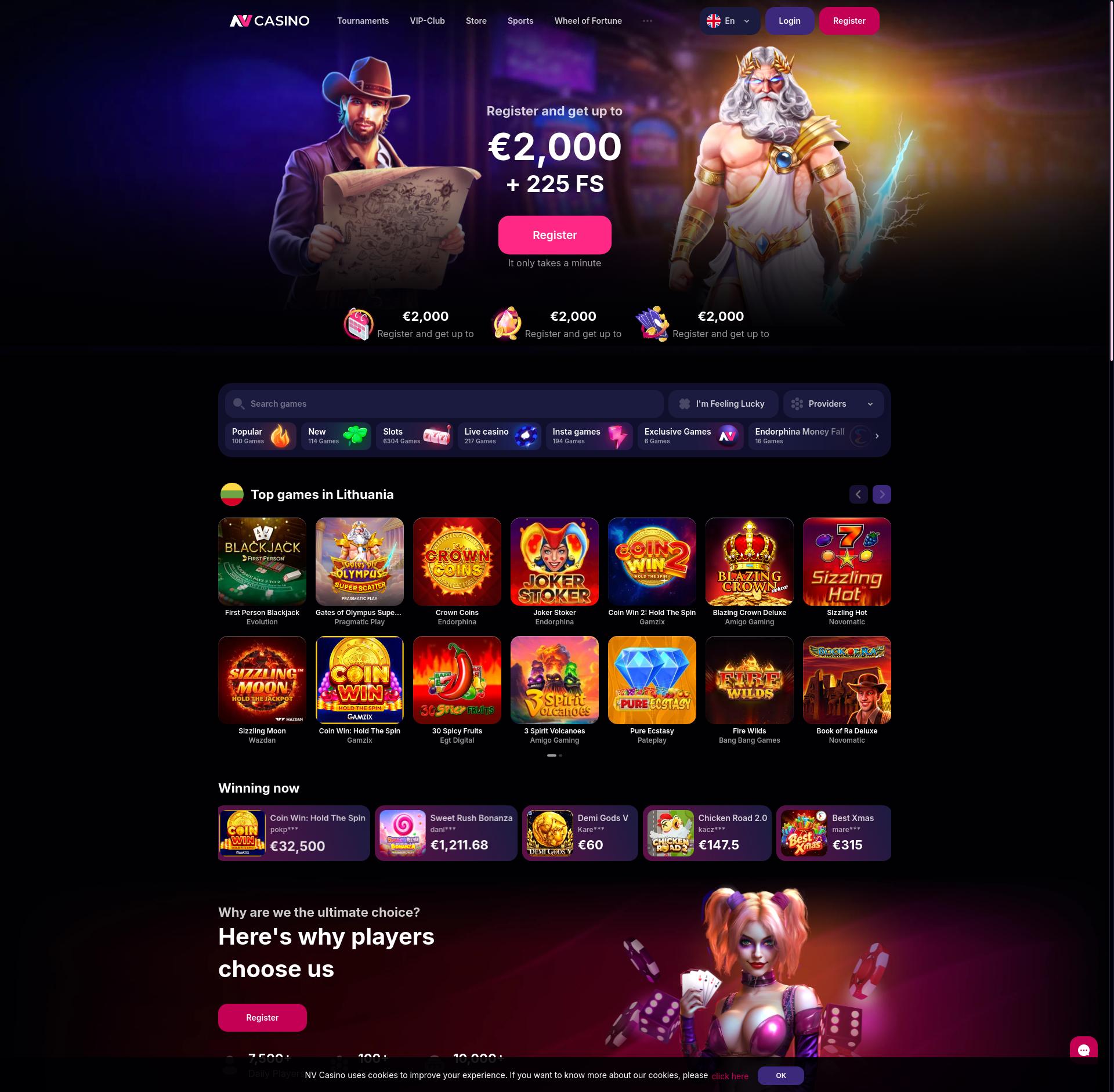 NV Casino Interface
